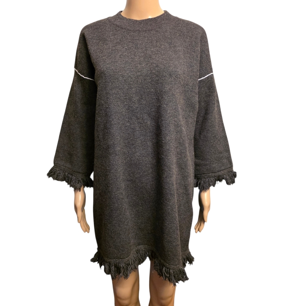 Joh Susie Gray Oversized Tunic Sweater/ Dress Size S - Picture 9 of 12